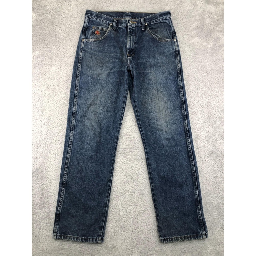 Wrangler 20X Jeans Mens 32x30 Blue Straight Distressed 22MWXSN